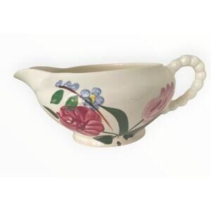 Vintage Blue Ridge Southern Pottery Gravy Boat | Pattern "Bluebell Bouquet" EUC